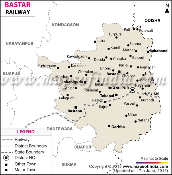 Railway Map of Bastar