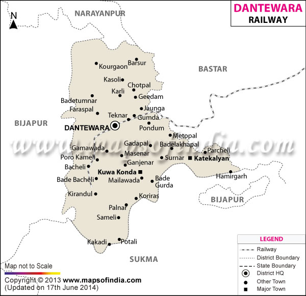 Railway Map of Dantewada