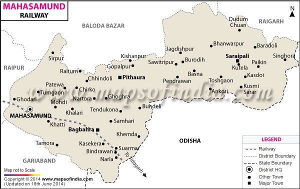 Railway Map of Mahasamund