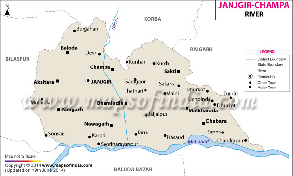 River Map of Janjgir-Champa