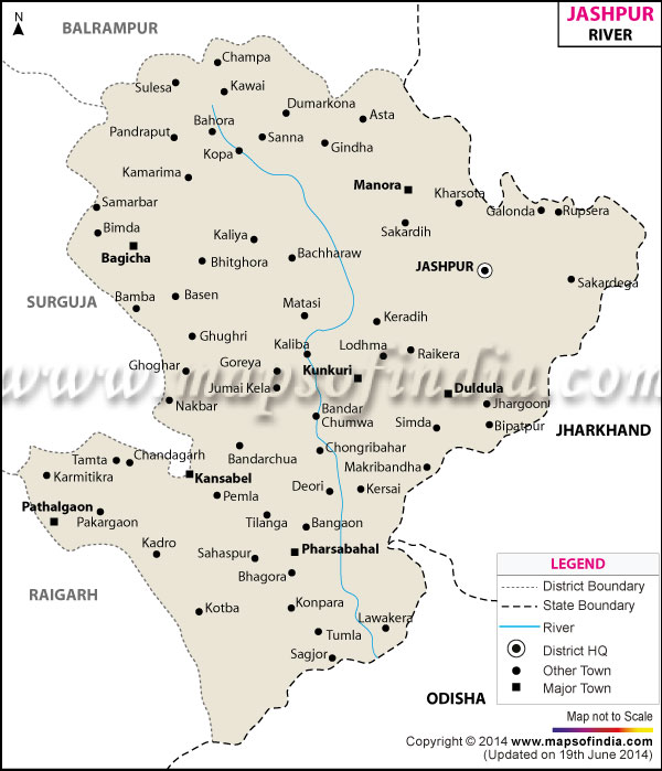 River Map of Jashpur