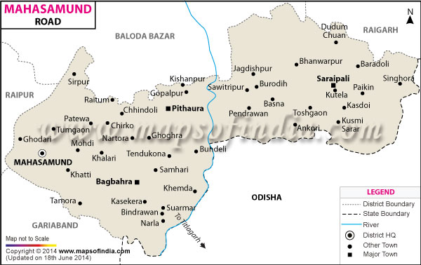 River Map of Mahasamund