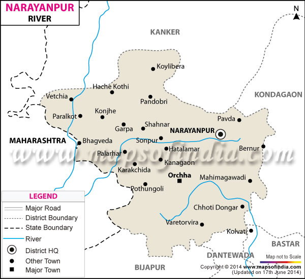 River Map of Narayanpur