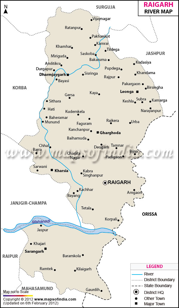 River Map of Raigarh
