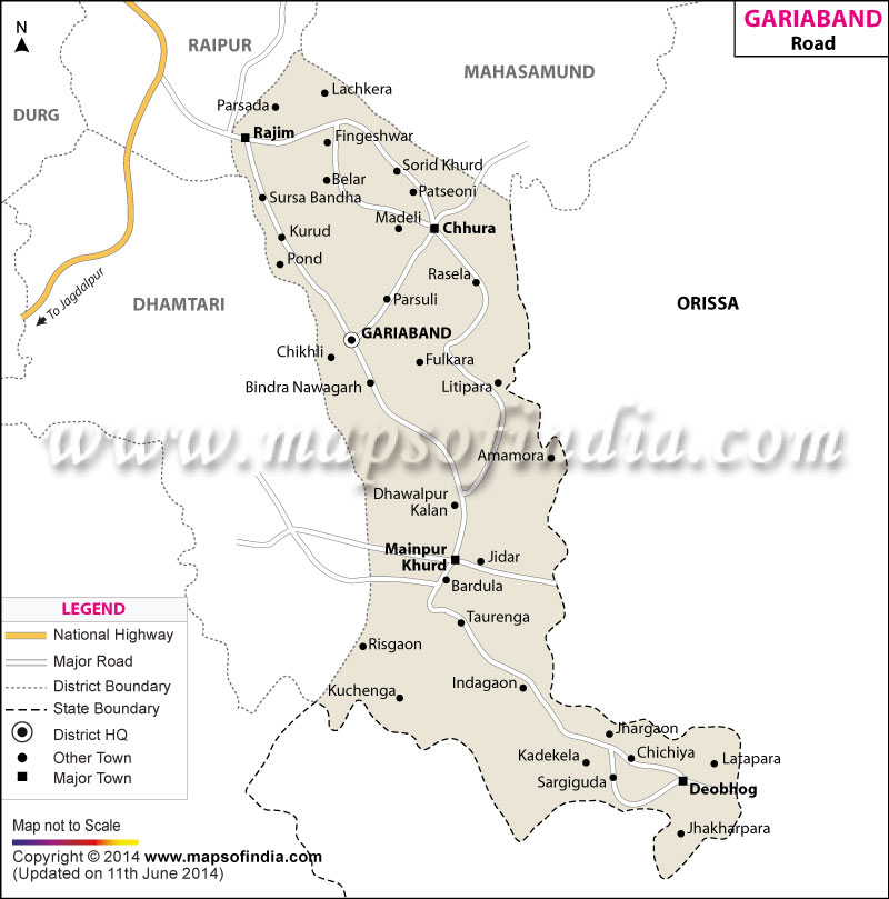Road Map of Gariaband