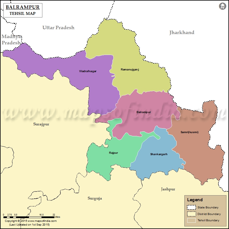 Balrampur Tehsil Map 