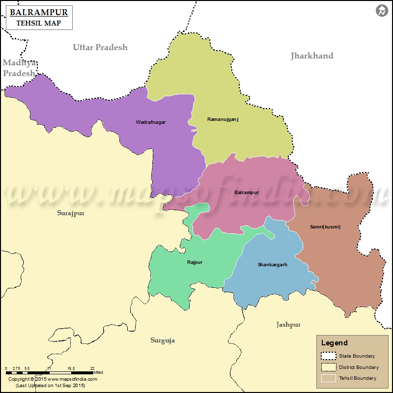 Tehsil Map of Balrampur