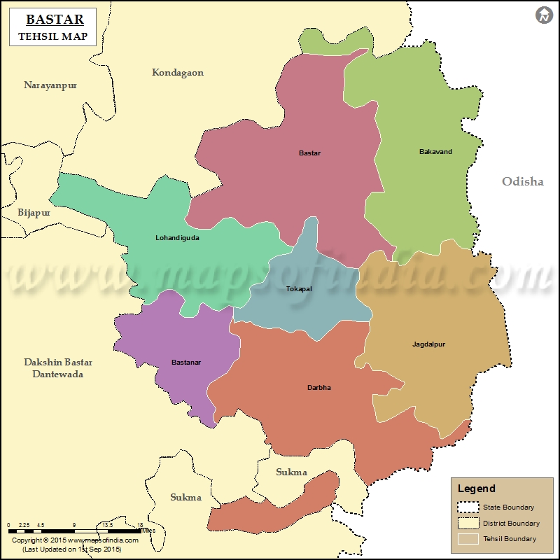 Tehsil Map of Bastar