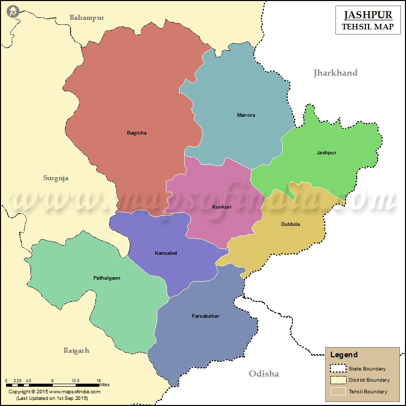 Tehsil Map of Jashpur