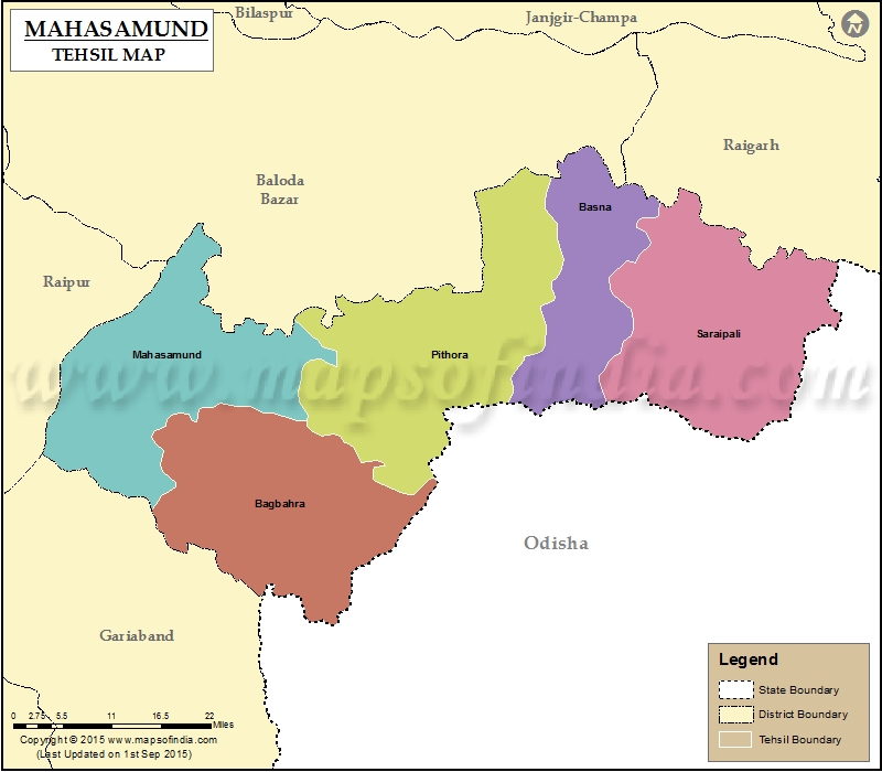Tehsil Map of Mahasamund