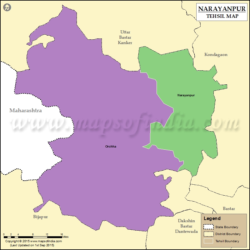 Tehsil Map of Narayanpur