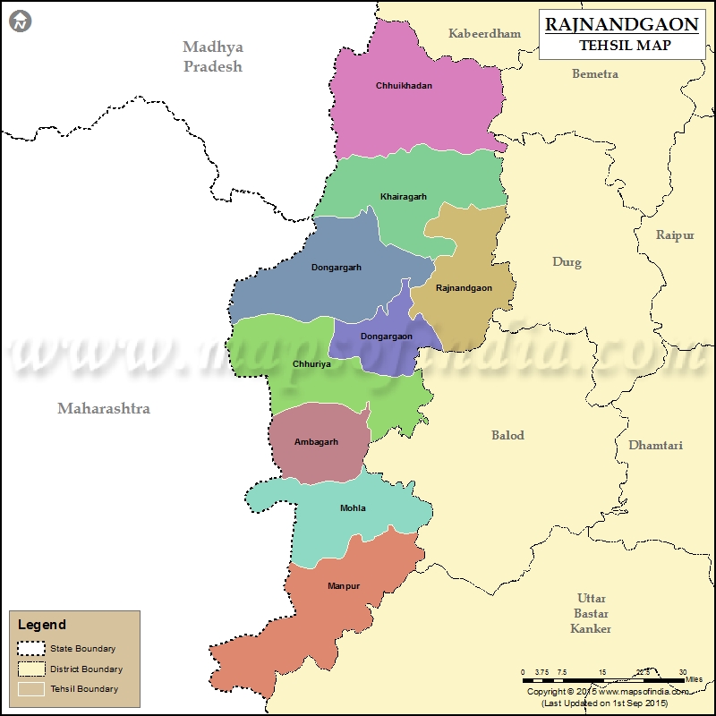 Tehsil Map of Rajnandgaon
