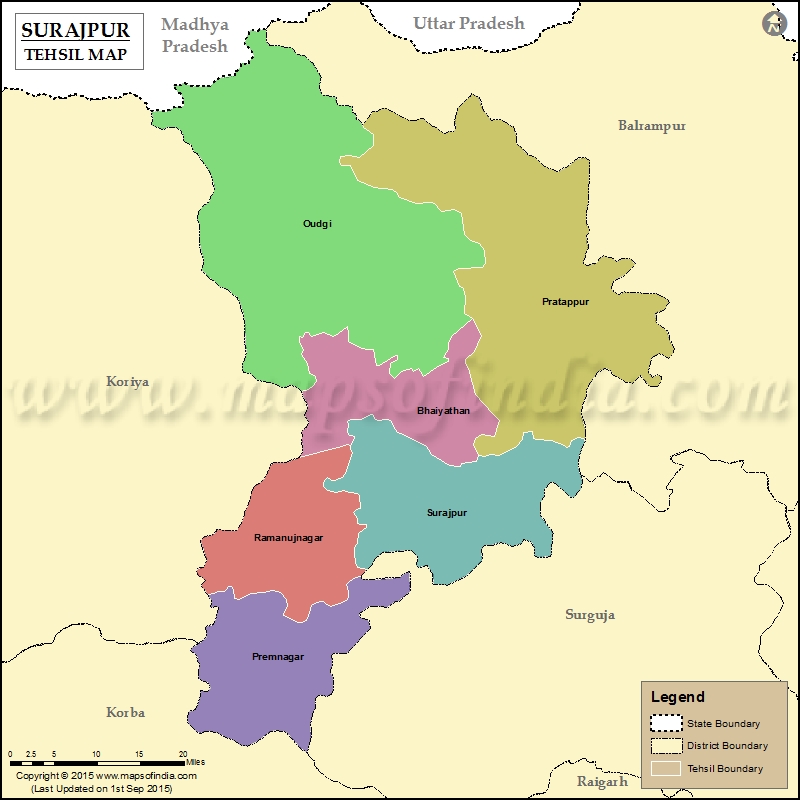 Tehsil Map of Surajpur