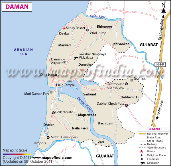Daman City Map
