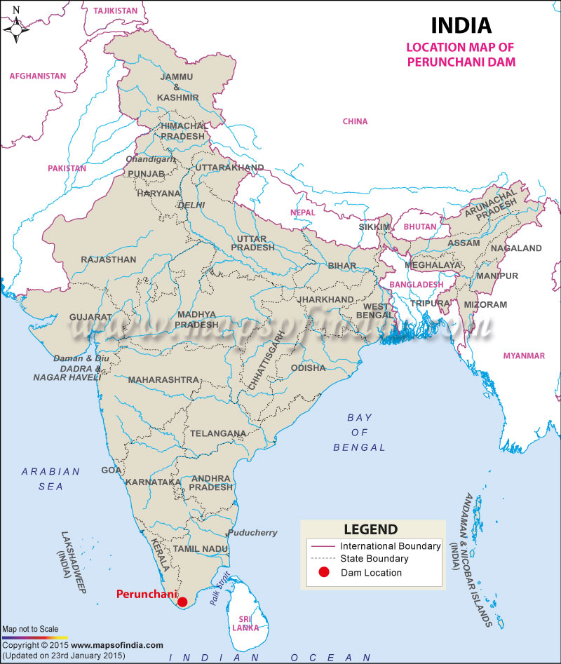 Location of Perunchani Dam