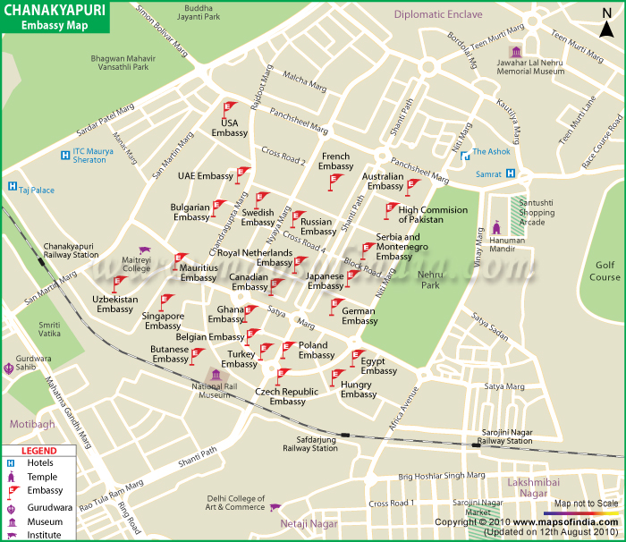 Chanakyapuri Map, New Delhi