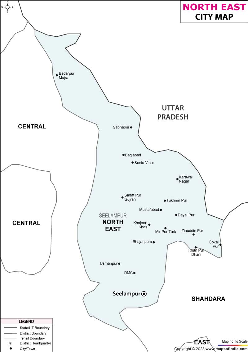 City Map of North-East