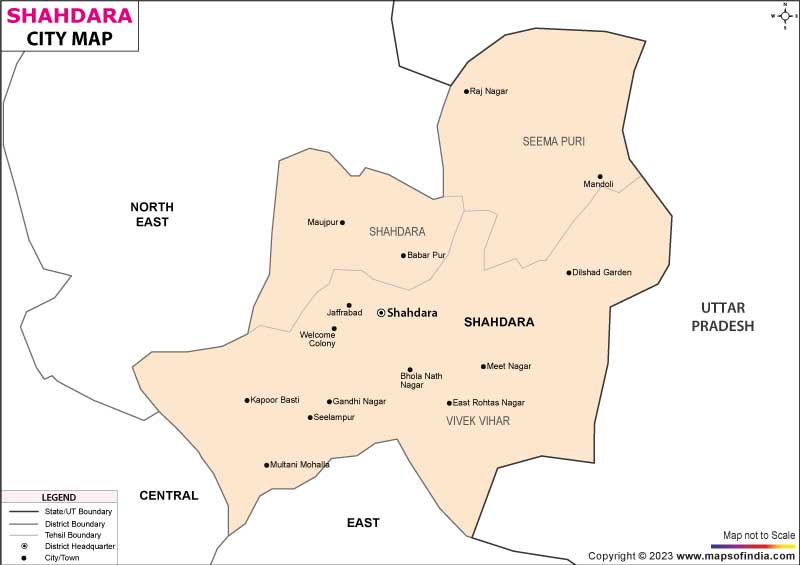 City Map of Shahdara