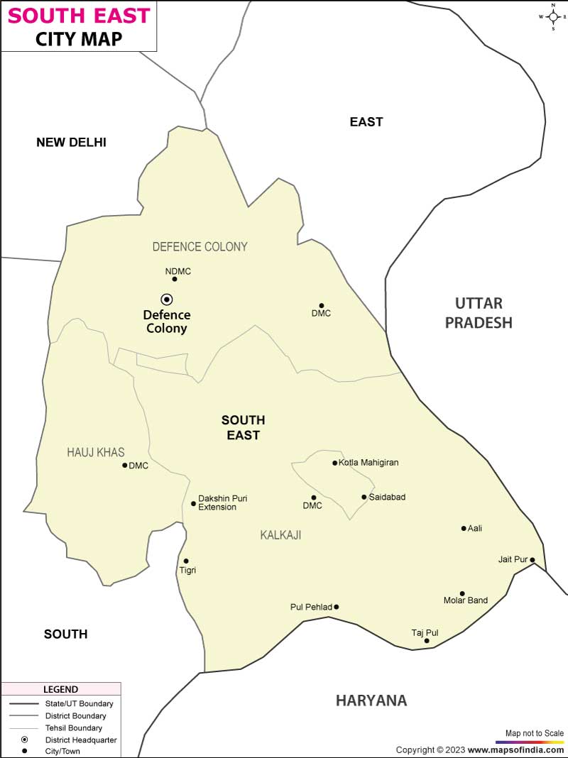 City Map of South-East