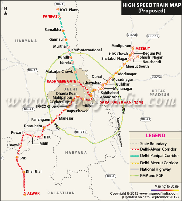 NCR Rapid Transport System Map
