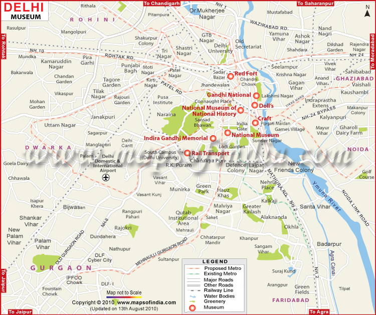 Map of Museums in New Delhi