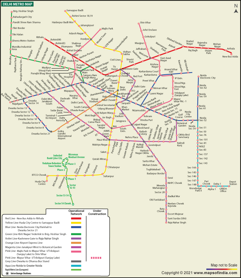 Delhi Metro Map