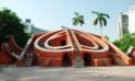 A glimpse of the Indian University of Delhi's architecture, reflecting the astronomical heritage of Jantar Mantar