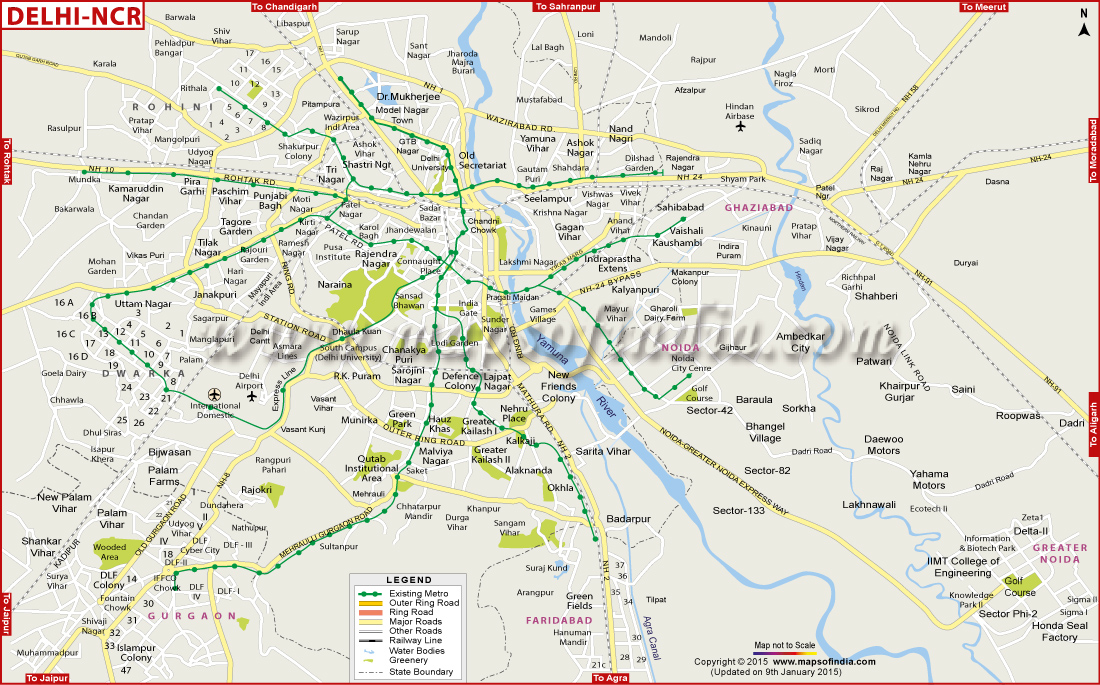 Delhi NCR Map