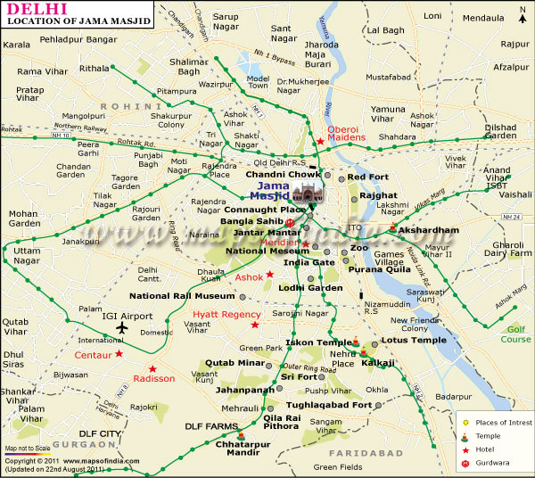 Jama Masjid Location Map