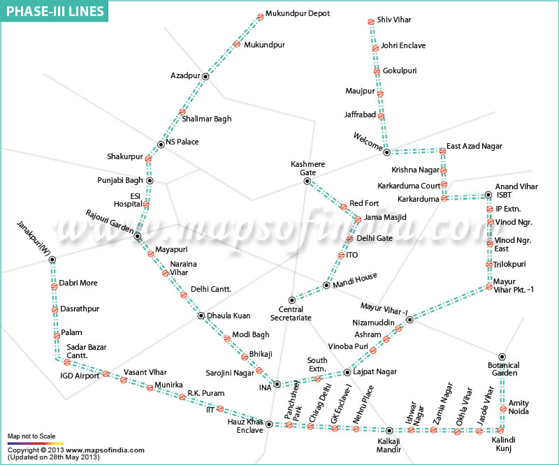 Delhi Metro Map Complete Route