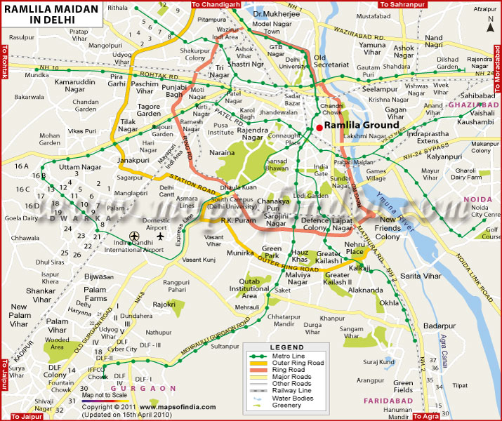 Ramlila Maidan Location Map