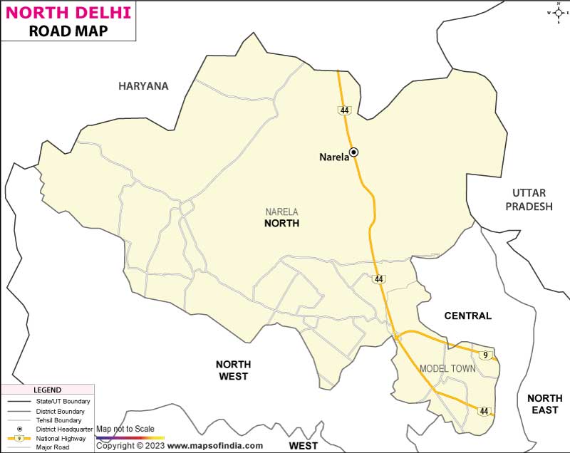 North-Delhi Road Map