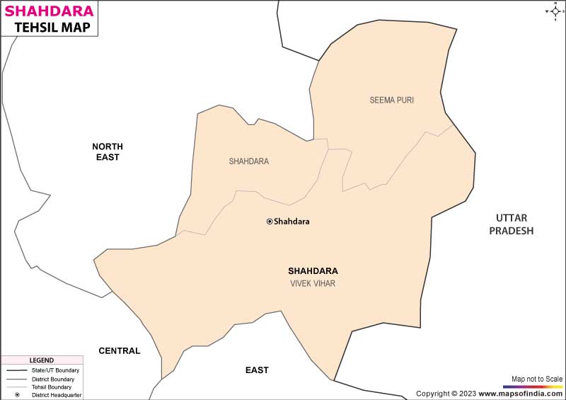 Tehsil Map of Shahdara 