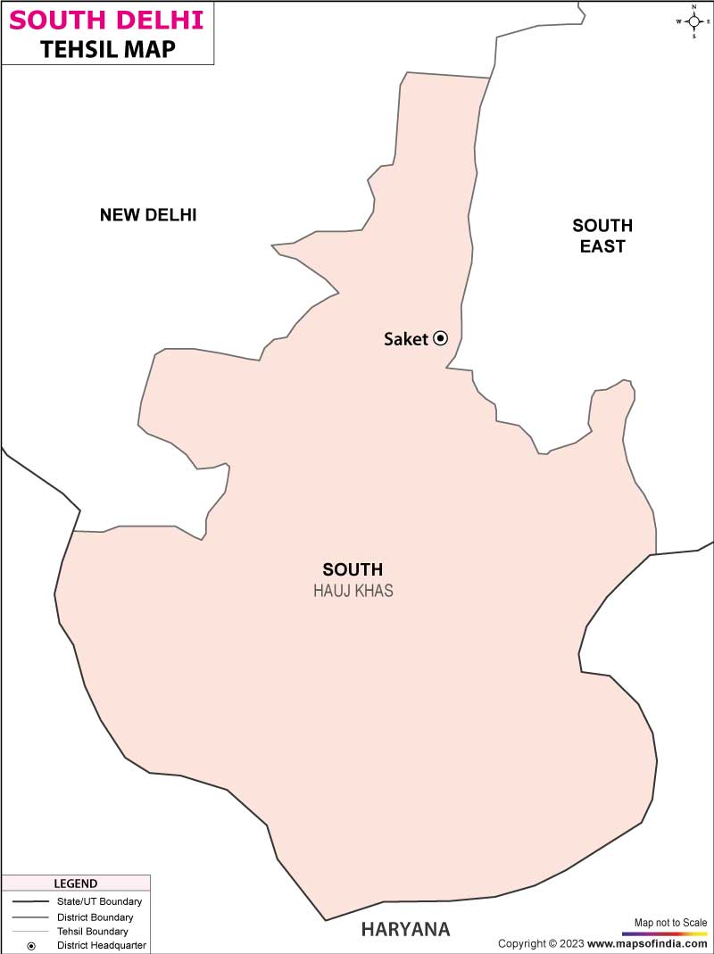 Tehsil Map of South Delhi 