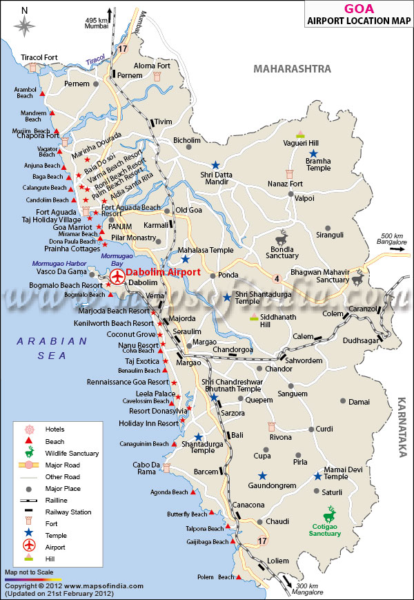 Goa Airport Map