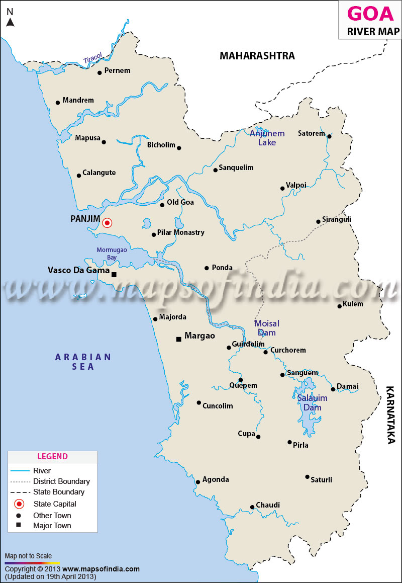 Goa River Map