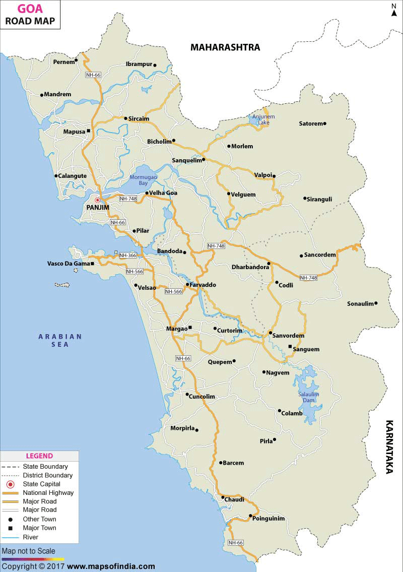 Mangalore To Goa Road Route Map Goa Road Map