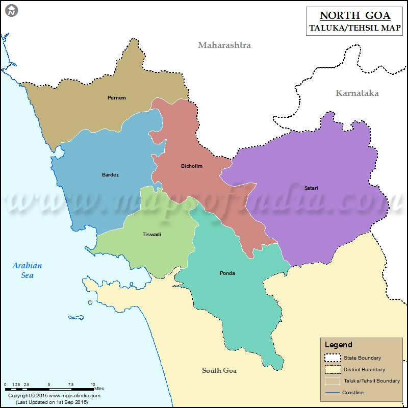 Tehsil Map of North Goa