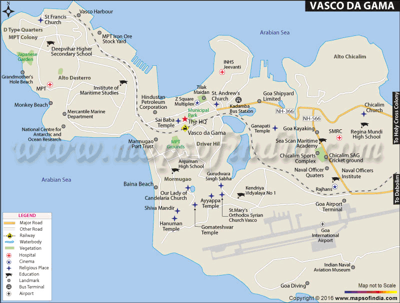 Vasco da Gama City Map