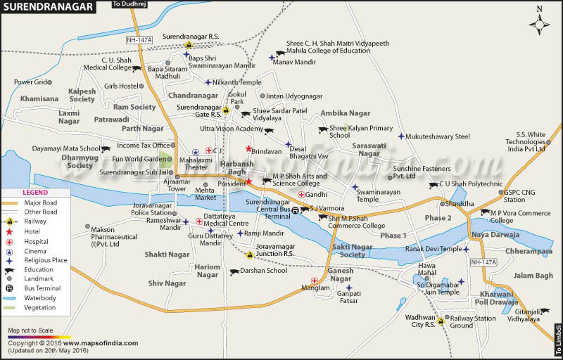 Surendranagar City Map