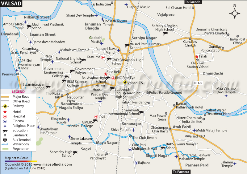 Valsad City Map