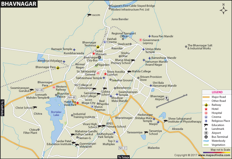 Bhavnagar City Map