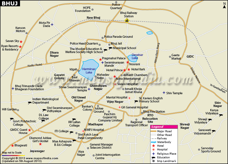 Bhuj City Map