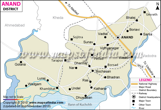  District Map of Anand