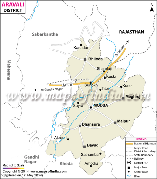 District Map of Aravali