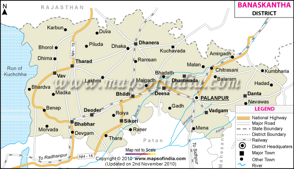 District Map of Banas Kanta 