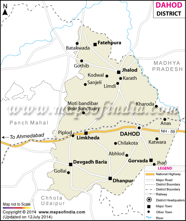 District Map of Dohad 