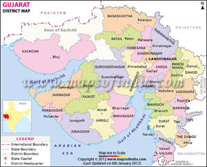 map of gujarat district Gujarat District Map map of gujarat district