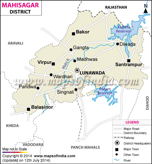 District Map of Mahisagar