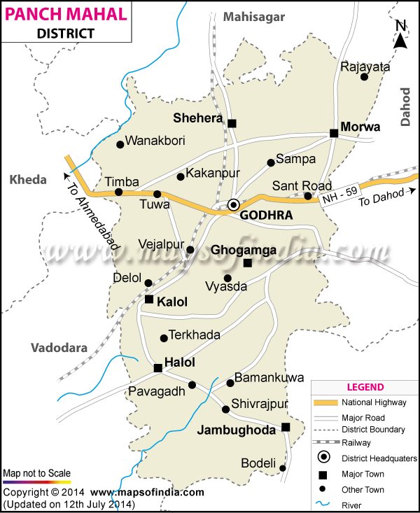 Panch Mahals Location Map